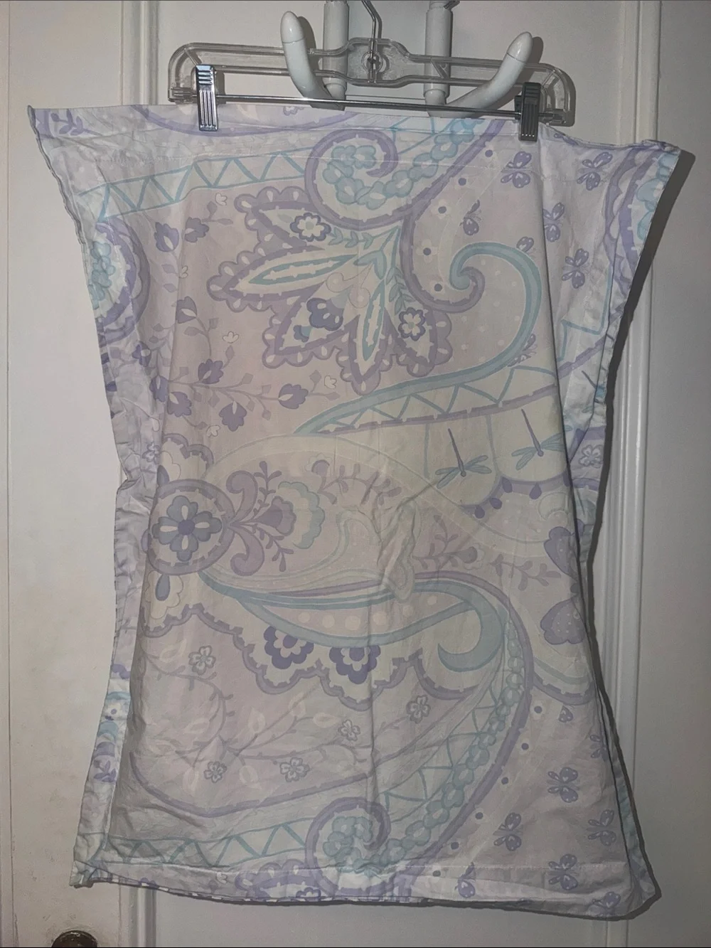 PBK Lavender Turquoise Floral Seashell Reversible Duvet Cover & Pillow Sham